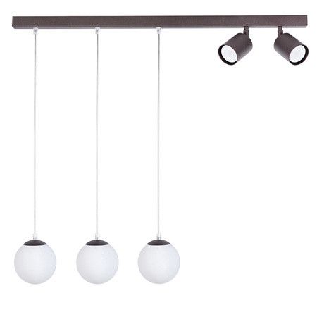 Lampa wisząca Sigma Lighting Tavira 7147 brązowo-biała nowoczesna 5xG9+GU10 x 1 szt.