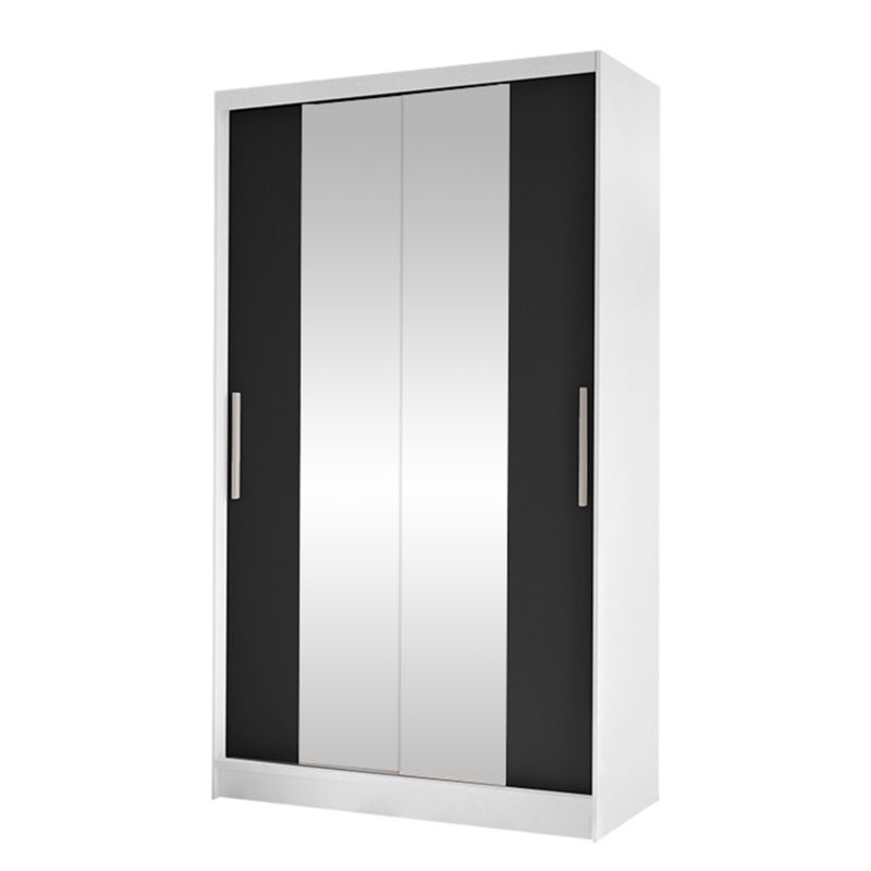 Szafa MIRJAN 24 z drzwiami przesuwnymi Costa II biały/czarny 1 szt.