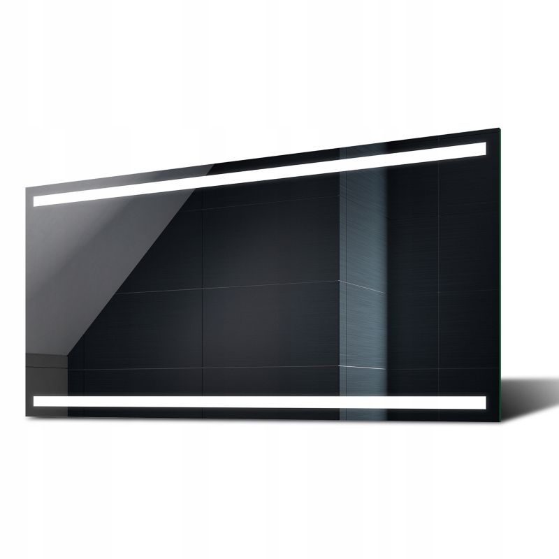 Lustro z podświetleniem LED do łazienki (140x70 cm) Podświetlane lustro LED z chłodnym białym oświetleniem