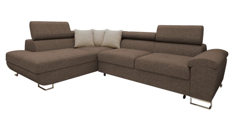 Narożnik z funkcją spania MIRJAN 24 Cotere lewy jasny brąz/jasny beż 1 szt.