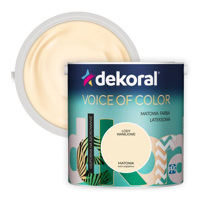 Farba kolorowa Dekoral Voice of Color lody waniliowe 2,5 l