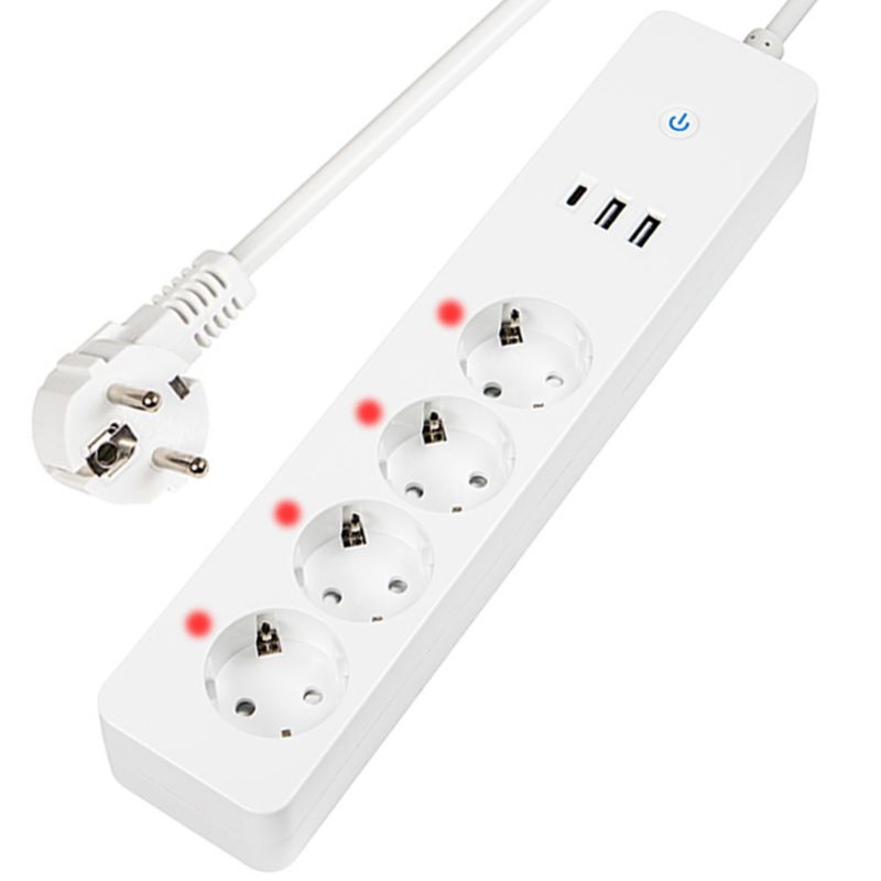 Przedłużacz BLOW inteligentna listwa zasilająca 1,5m 4 gniazda USB typ C TUYA WiFi 1 szt.