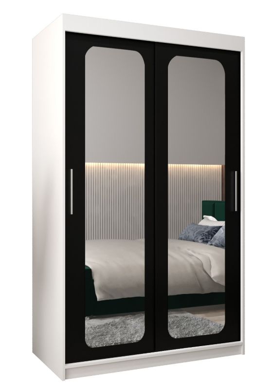 Szafa przesuwna Garderoba Abiks PROMO T3 120 biały/czarny 1 szt.