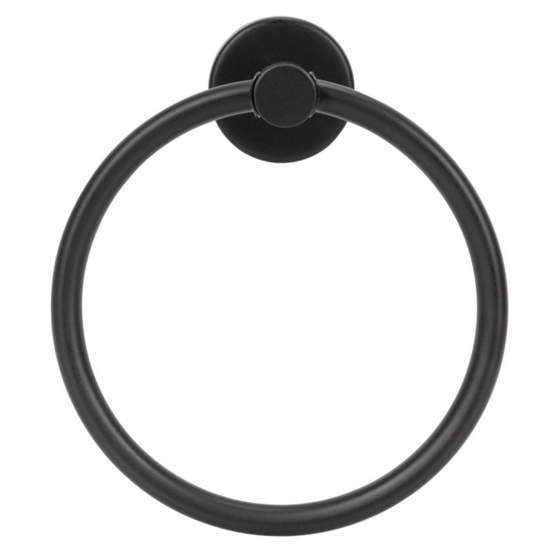 Wieszak łazienkowy na ręczniki, okrągły Springos 14 cm uchwyt na ręcznik, czarny 1 szt.