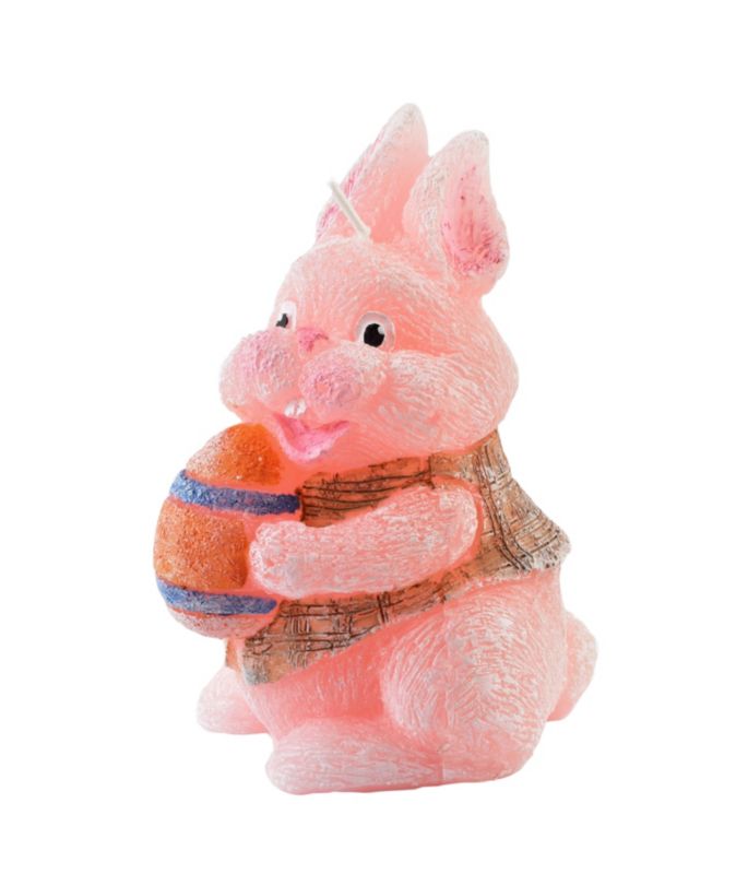 Świeca MONDEX ZAJĄC 100 x 130 x 100 mm Różowy 1 szt.