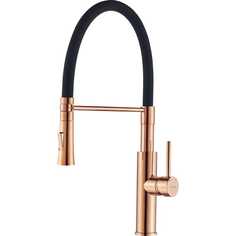 Bateria zlewozmywakowa Kuchinox Stojąca Shire Elastyczna wylewka U Czarny/Złoty 1 szt.