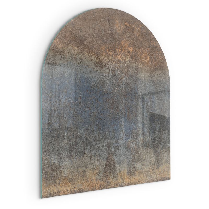 Szklana Podkładka Pod Kominek Półowalny Wallfluent 80x70 cm Teksturowany wzór abstrakcyjny 1 szt.