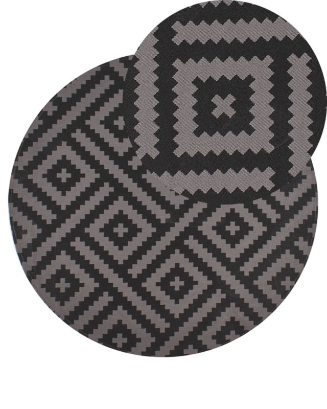 Dywan zewnętrzny Ajmer Czarny 120 cm 1 szt.