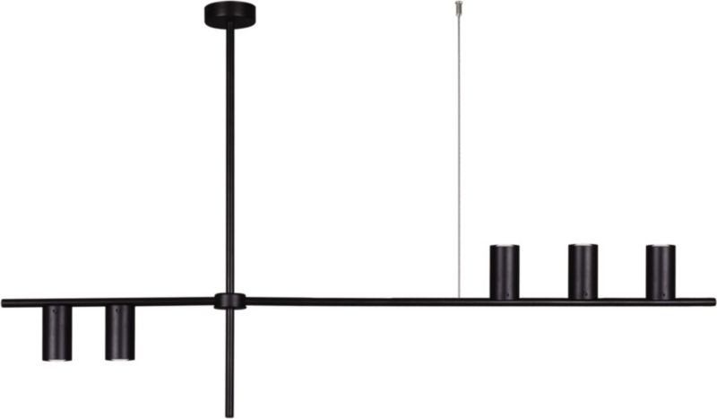 Lampa sufitowa wisząca Kaja Rocco czarna wym: 78 x 136 x 10 cm 5xGU10 x 35W 1 szt.