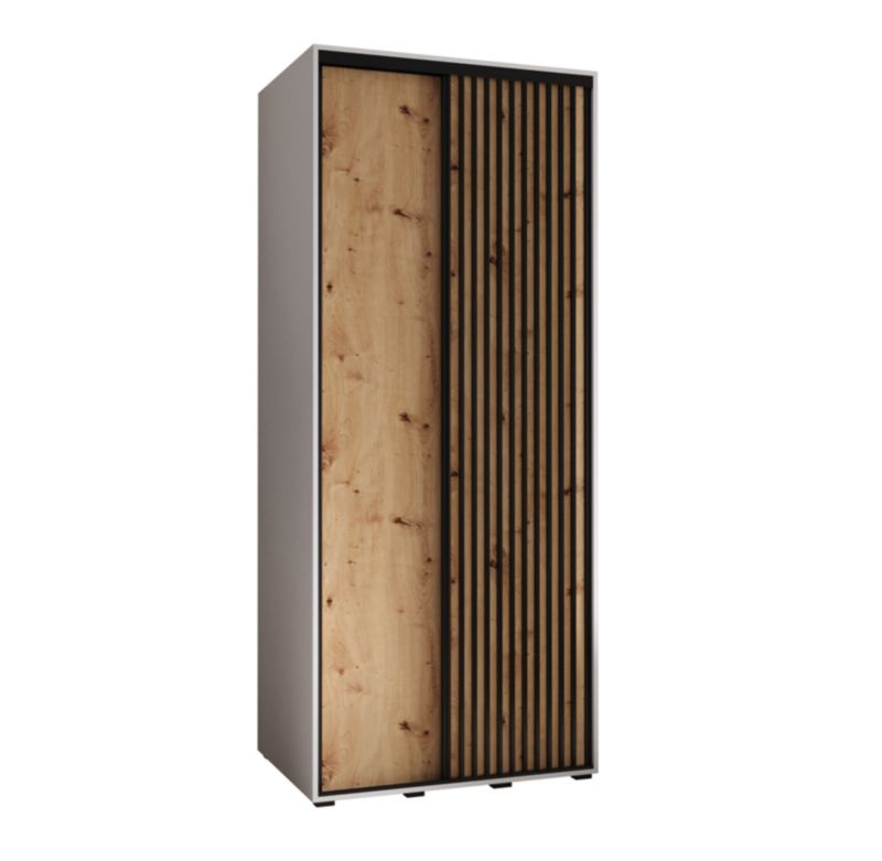 Szafa przesuwna Garderoba Abiks Lanko 1 100 gł. 60 biały/artisan 1 szt.