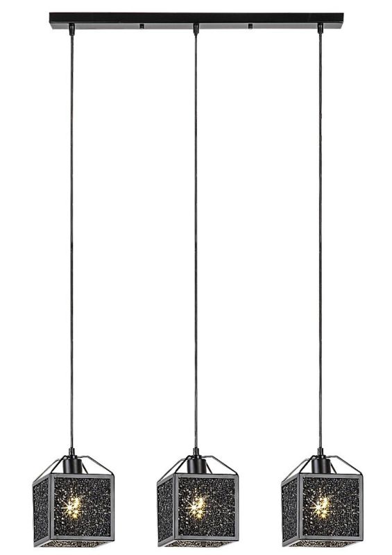 Lampa wisząca Rabalux Samilo 2197 czarna dekoracyjna 3xE27 x 1 szt.