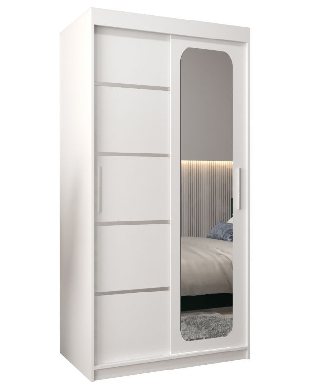 Szafa przesuwna Garderoba Abiks PROMO V2 100 biały/biały 1 szt.