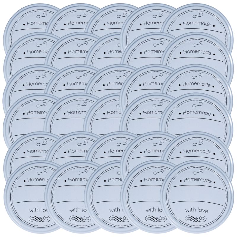 Pokrywki MODO24 wzór homemade biała dekielki zakrętki nakrętki wieczka wieka 82mm 30 szt