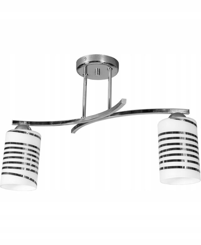 Lampa sufitowa wisząca Light Home LH Cobi 2x E27 60W srebrny 1szt.