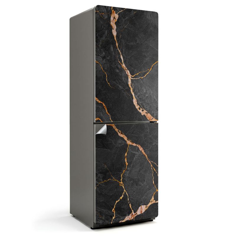 Ochronna naklejka na lodówkę Wallfluent 60x180 cm Wzór marmurowy z żyłami 1 szt.