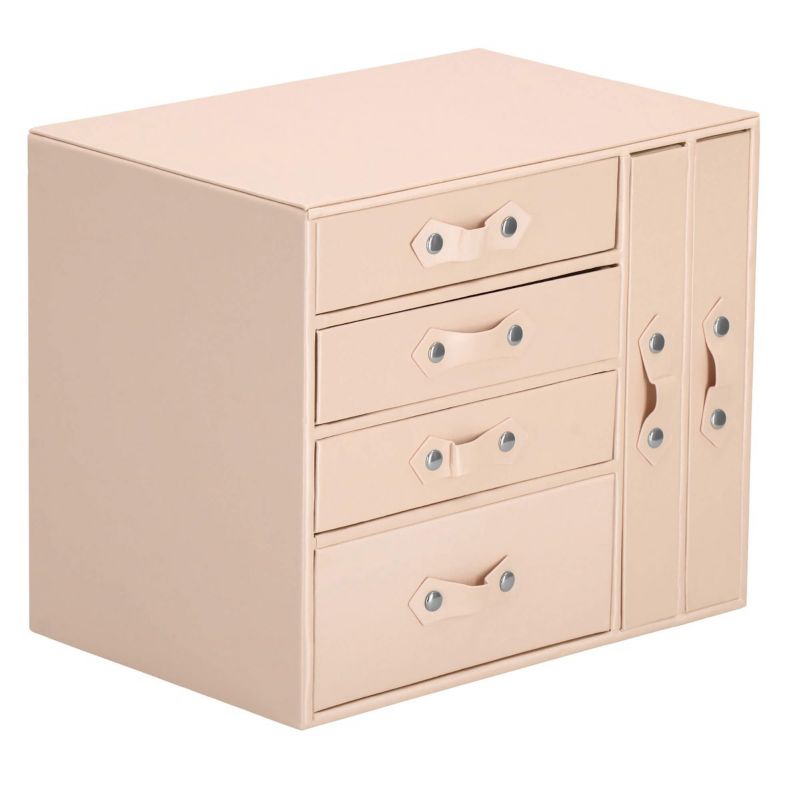 Szkatułka na biżuterię Springos 26x22x18cm ekoskóra organizer z przegródkami 1 szt.