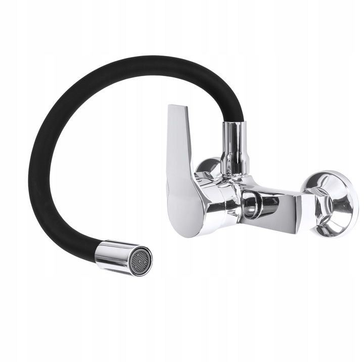 Bateria Kuchenna Stojąca Granitan Czarna Bateria Ścienna Kuchenna Umywalkowa 1 szt.