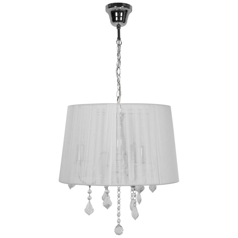 Lampa wisząca GoodHome Hovland 3-punktowa E14 chrom / biała