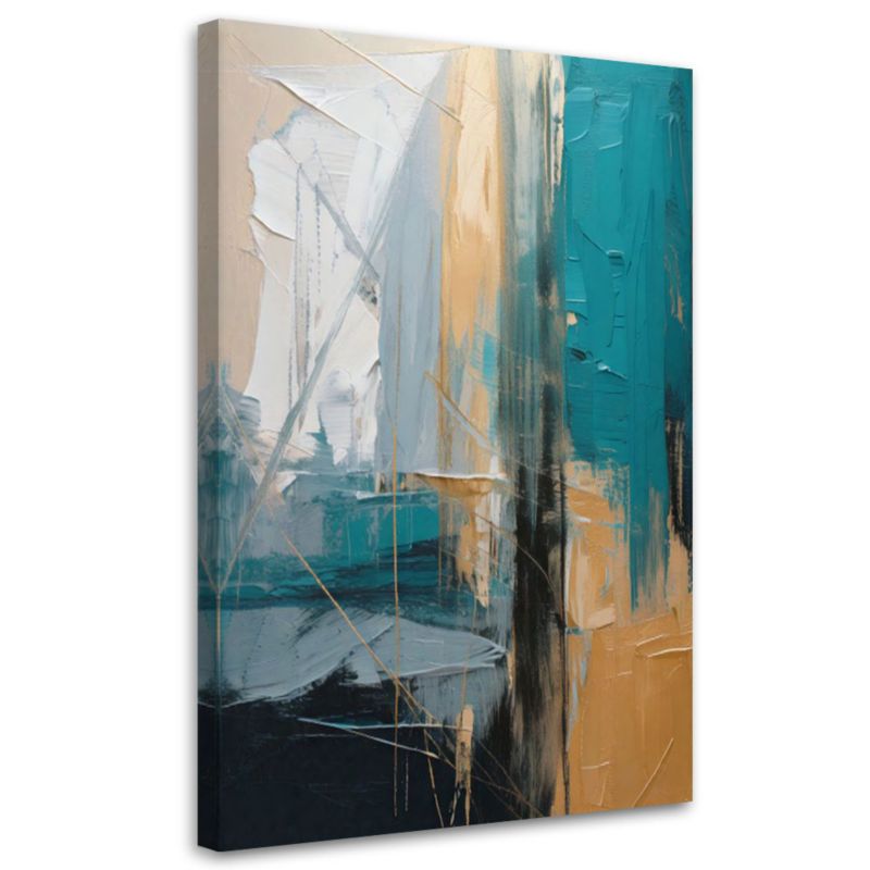 Obraz nowoczesny Feeby Abstrakcja Geometryczna Złoto 70x100cm 1szt