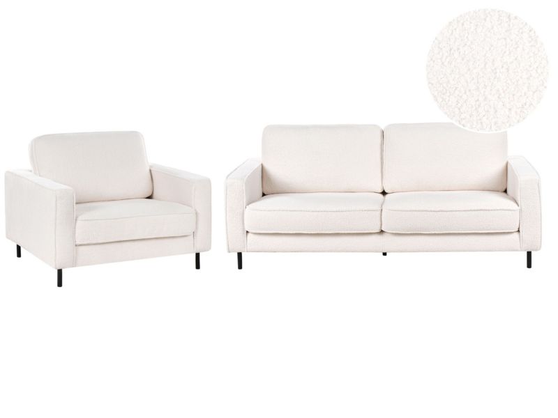 Komplet wypoczynkowy Savalen Boucle Biały dla 4 osób 1 kpl