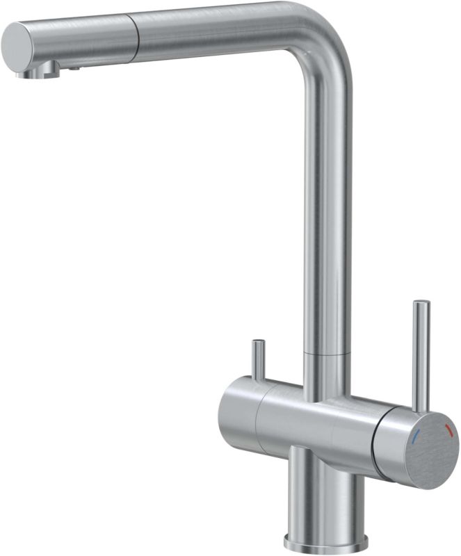 Bateria kuchenna Quadron Ellen stalowa, obrotowa 360, z filtrem wody, wyciągana wylewka, 1 szt.