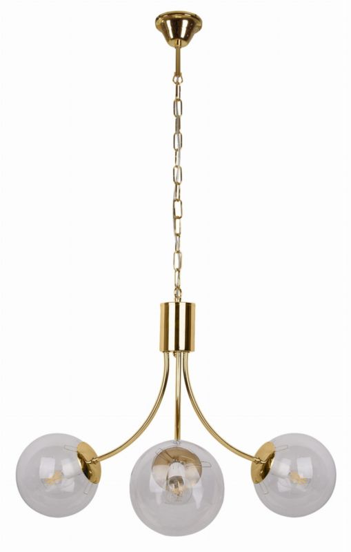 Lampa sufitowa wisząca Candellux Dani złoto-przezroczysty wym: 115 x 48 x 48 cm 3xE14 x 40W 1 szt.