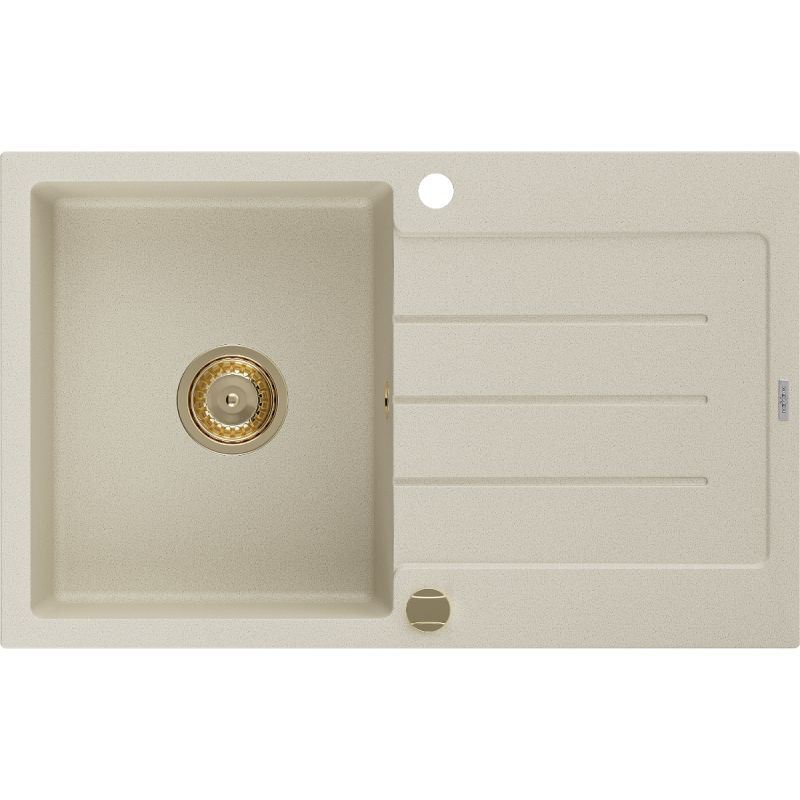 Zlewozmywak wpuszczany Mexen Bruno 1-komorowy biały 795x495 mm - 6513791010-20 1 szt.