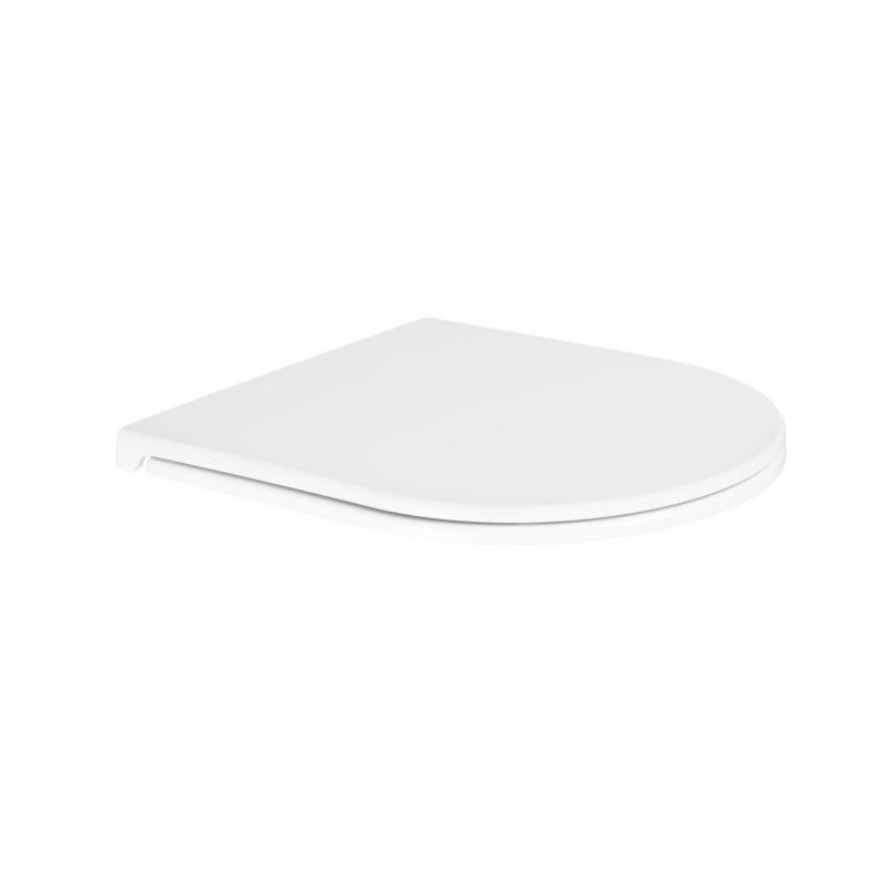 Deska sedesowa Oltens Hamnes SoftClose, duroplast, chromowane zawiasy, biała, 1 szt.