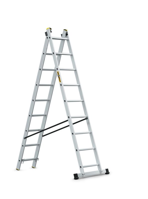 Drabina aluminiowa wielofunkcyjna DRABEST 2x9 stopni profesjonalna 1 szt.