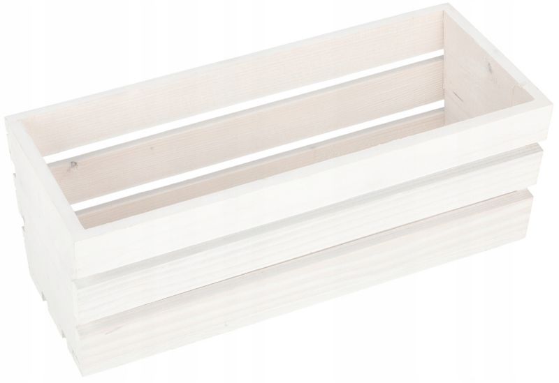 Skrzynka drewniana KOTARBAU balkonowa biała 40 cm 1 szt.