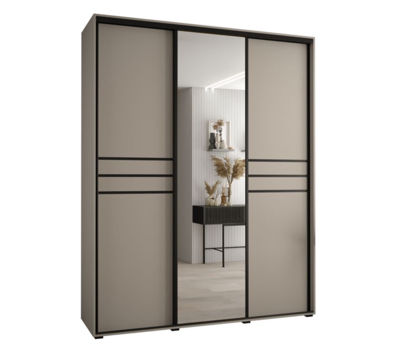 Szafa przesuwna Abiks 45 wysoka Dakota 11 200 kaszmir+kaszmir+czar 1 szt