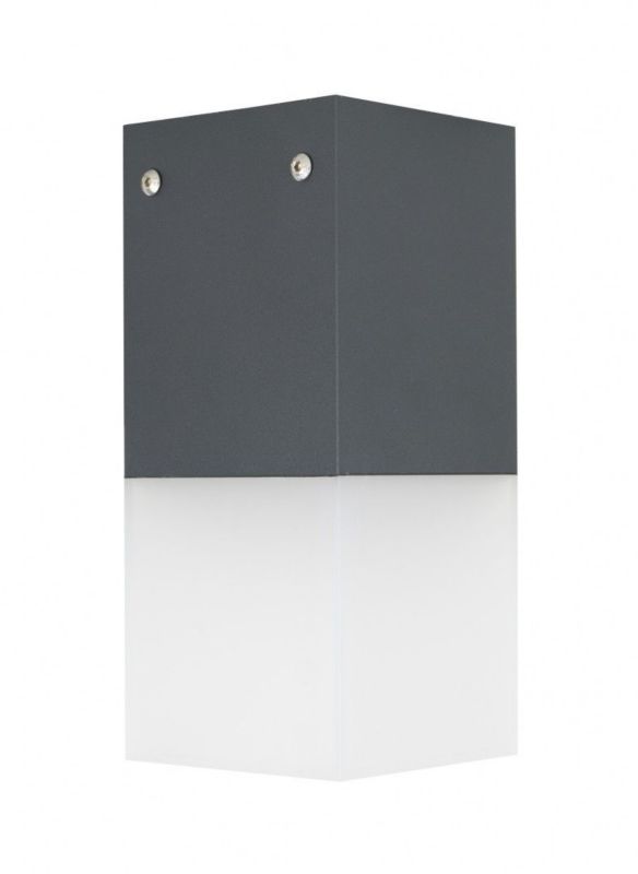 Lampa sufitowa zewnętrzna SU-MA Cube ciemnoszara 1 x E27 x 20W IP44 wym: 22 x 10 x 10 cm - 1 szt.