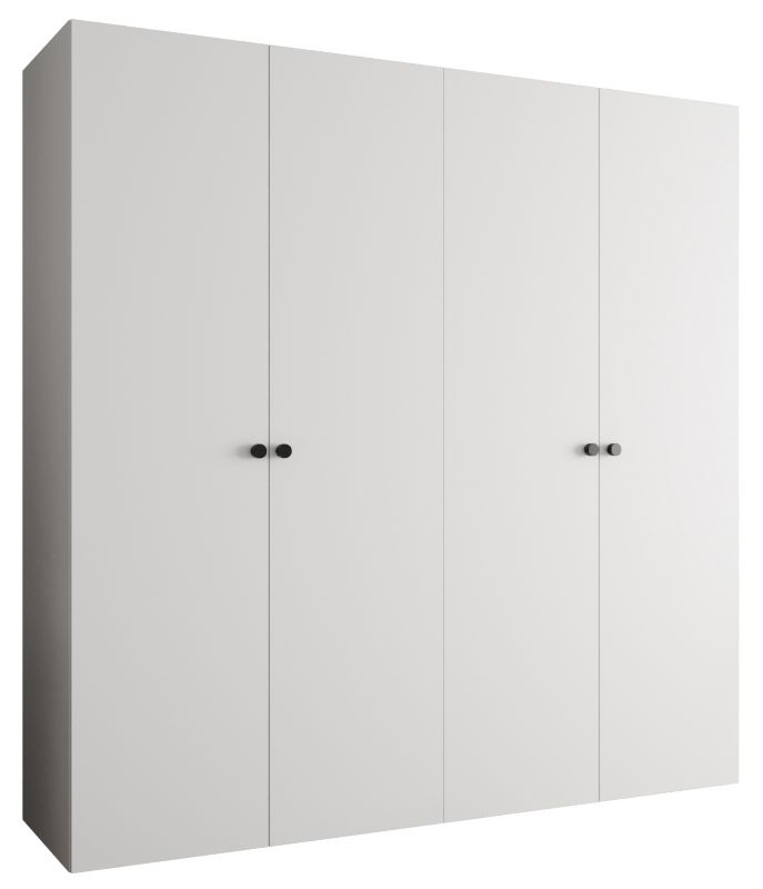 Szafa uchylna Abiks PARMA 1 200 wys. 202 cm Biały + u. Czarny 1 szt