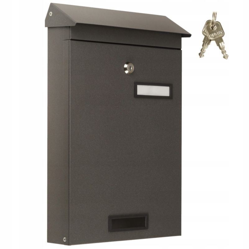 Skrzynka FEINZ Na Listy Pocztowa Wrzutnik 40 X 26 Cm Duża Grafit Onyx 1 szt.