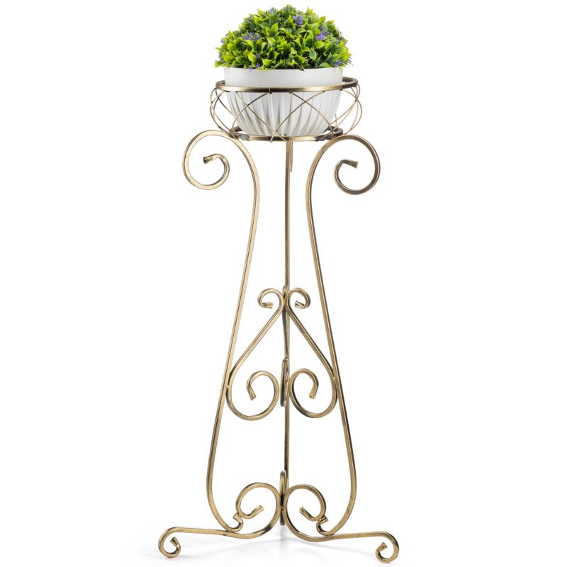 Kwietnik Stojący Dąstal Metalowy Złoty 47x96 cm 1 szt.