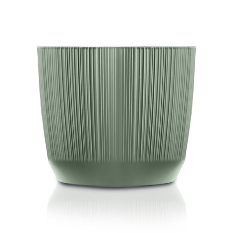 Doniczka EDANTI Osłonka Domowa 14,6 cm Ryfo Na Stół Parapet Zielona 1 szt