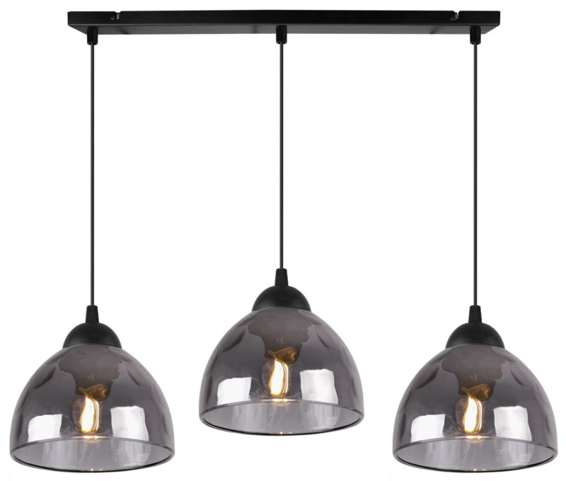 Lampa sufitowa wisząca Light Home LH Venice 3x E27 60W klosz grafitowy 1szt.