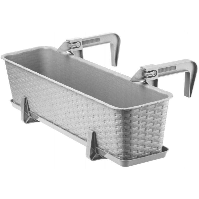 Doniczka Balkonowa KADAX Donica Podstawka 60cm szara 1szt.