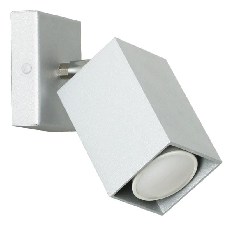 Kinkiet ścienny Lampex Nero Pop szaro-srebrny 1 x GU10 x 40W IP20 wym: 17 x 8 x 8 cm - 1 szt.