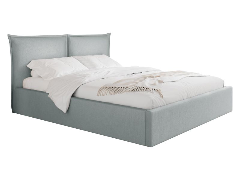 Łóżko tapicerowane MIRJAN 24 Pirkun 140x200 jasny szary 1 szt.