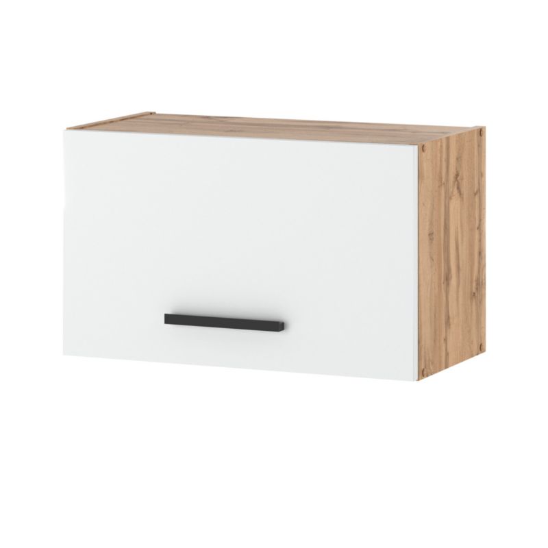 Szafka Kuchenna Hurtownia-Mebli Wisząca Okapowa Blanka górna okap60 60cm Dąb Wotan Biały Mat 60x30x36 cm 1szt.