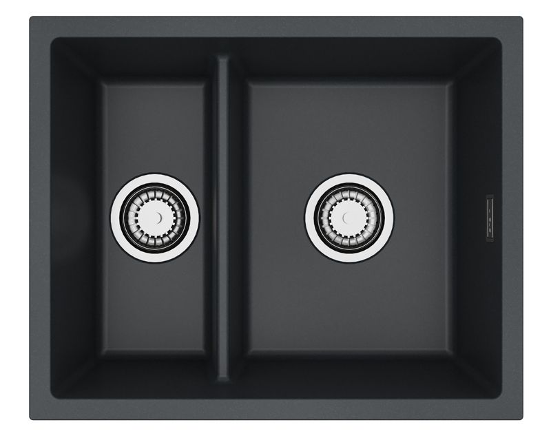 Zlewozmywak granitowy Alveus OMNI 50 kol. G91 czarny (55x45) 1,5-komorowy 1szt