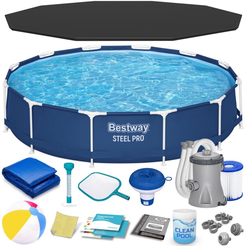 Basen ogrodowy Bestway stelażowy pompa 366x76 56681-15w1 1szt.
