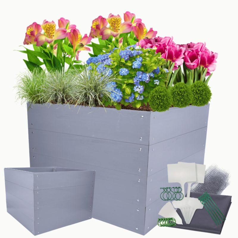 Skrzynia na warzywa MODO24 modułowa plastikowa trwała odporna na warunki atmosferyczne 80x110x110 cm 1 szt.