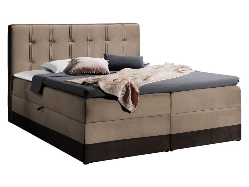 Łóżko kontynentalne MIRJAN 24 Royal 120x200 gorzka czekolada caffe latte 1 szt.