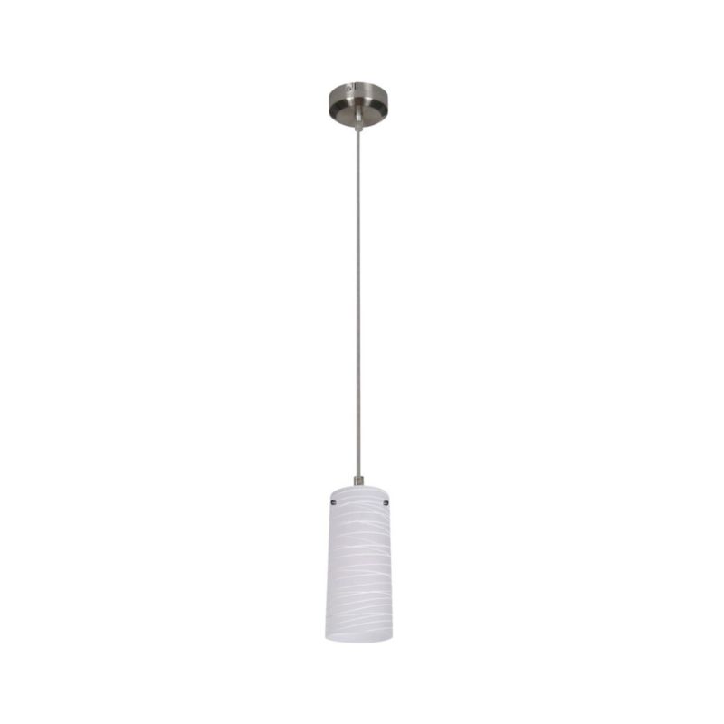 Lampa wisząca Rabalux Aurel 3370 chrom satynowany-biały wzorzysty nad stół 1xE27 x 60W 1 szt.