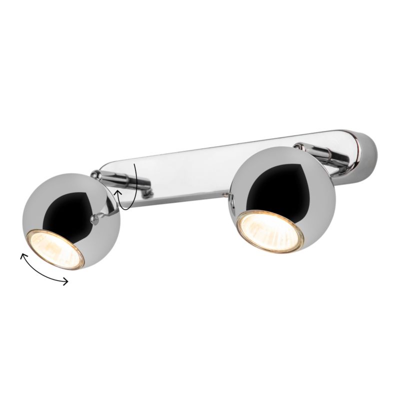 Spot GoodHome Roccheta 2 x GU10 chrom