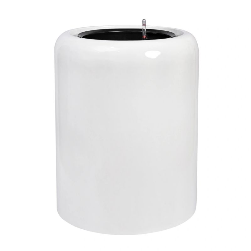 Doniczka Lechuza Z Włókna Szklanego Na Taras Do Domu AMBIENTE 70 biały Połysk 1 szt