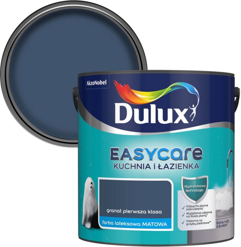 Farba plamoodporna Dulux EasyCare Kuchnia i Łazienka granat pierwsza klasa 2,5 l