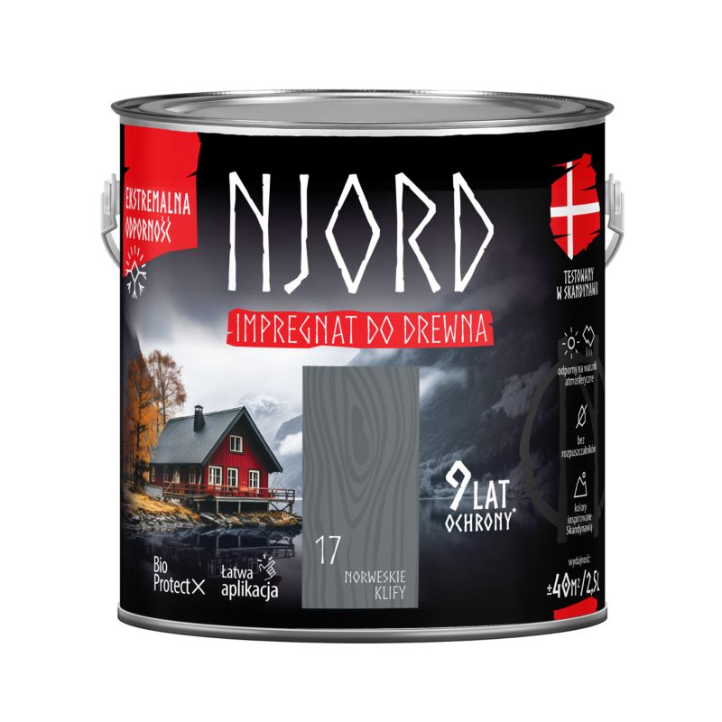 Impregnat do drewna Njord norweskie klify 2,5 l